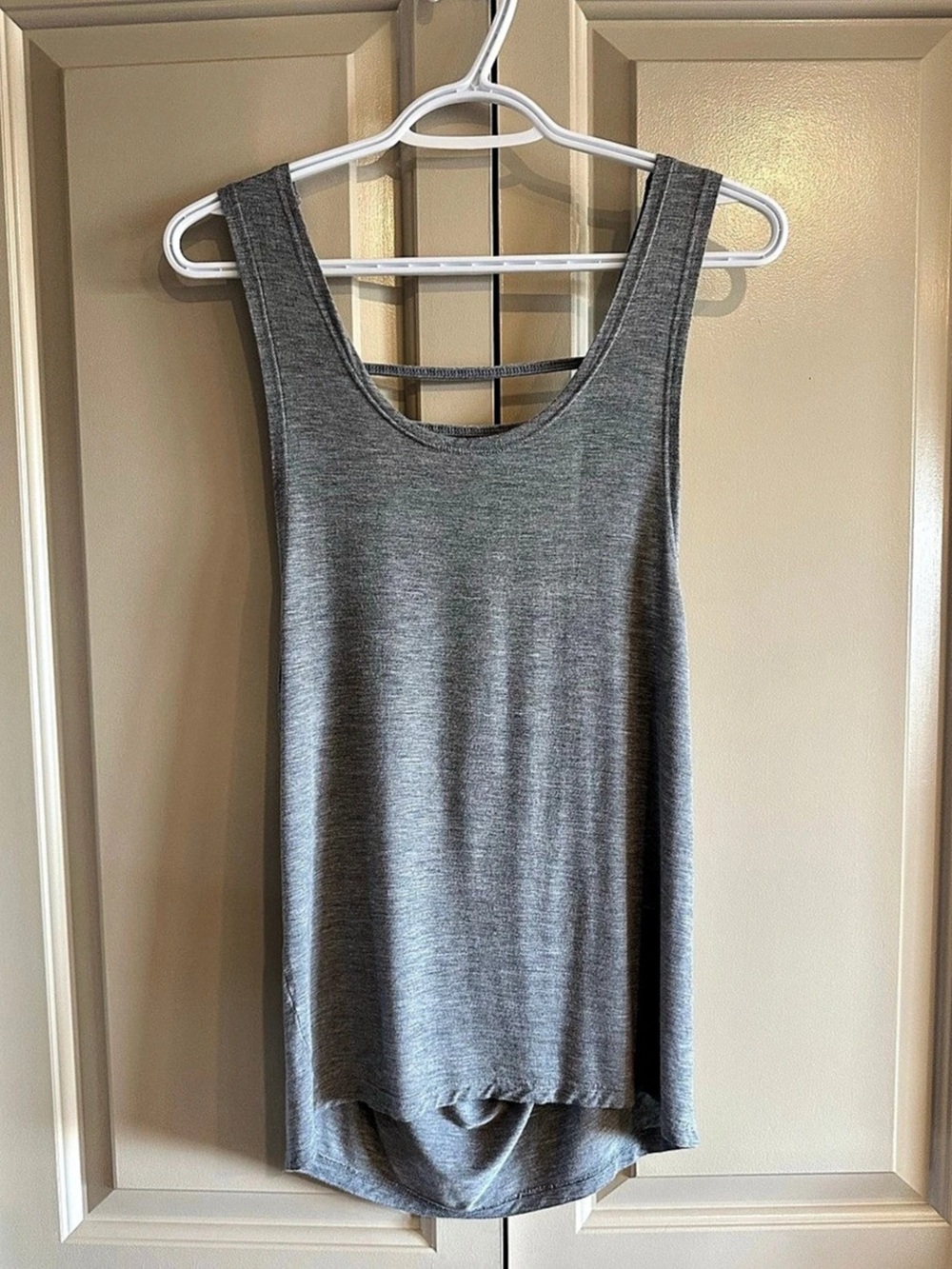 Dharma Bums Gray Open Back Drapey Tank